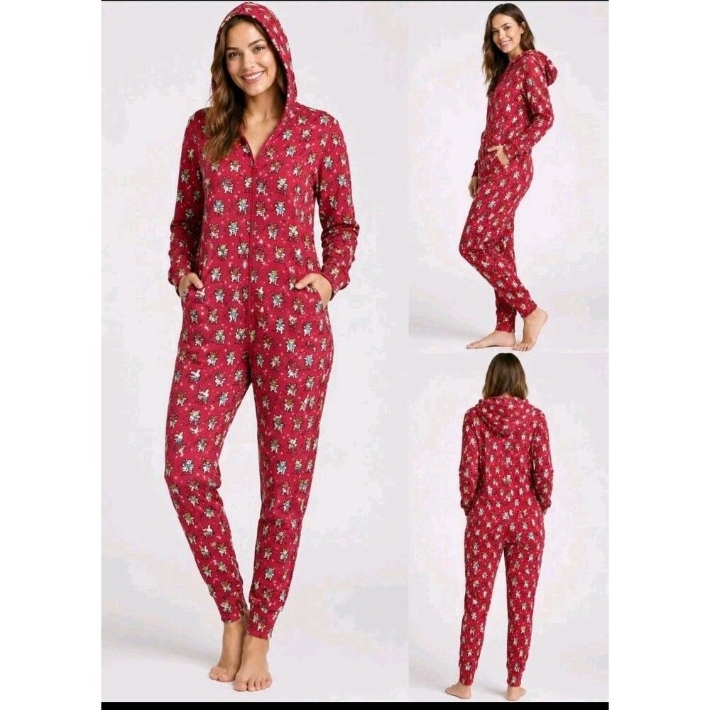 MeUndies Star Wars Ewok Pink Unisex One Piece Pajamas Romper Jumpsuit Size S/M